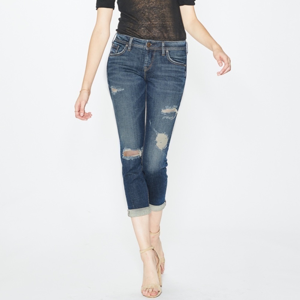 Silver Jeans Sam Boyfriend Mid Rise Jeans